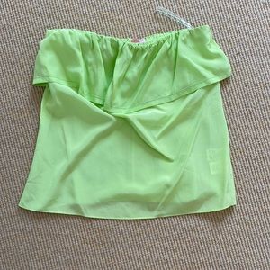 Lilly Pulitzer green silk tube top